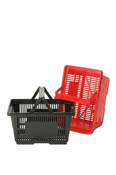 DK-603 Paniers et chariots de magasinage à main | Panier d'épicerie en plastique | Chariot Shopping