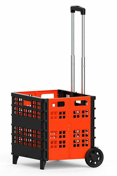 DK-BOX - Paniers et chariots de magasinage à roulettes | Panier d'épicerie en plastique | Chariot Shopping