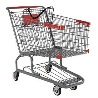 Panier d’épicerie en métal - Chariot de magasinage - Drakkar International